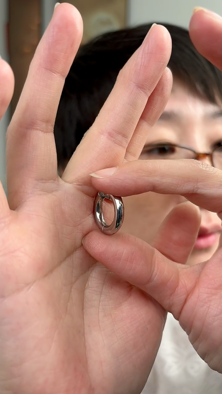 无925银纯银耳饰光面94