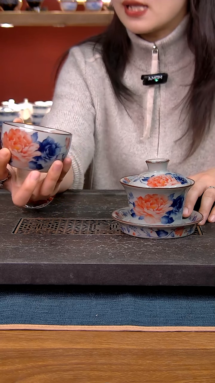 简装家用款2件套 老陶泥开片纹陶瓷茶具