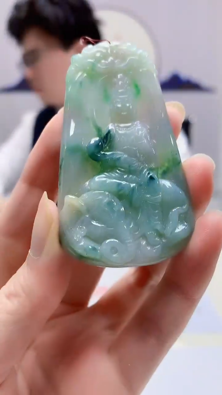 【闪购商品】定制翡翠未镶嵌4688zm-毛货挂件貔貅221