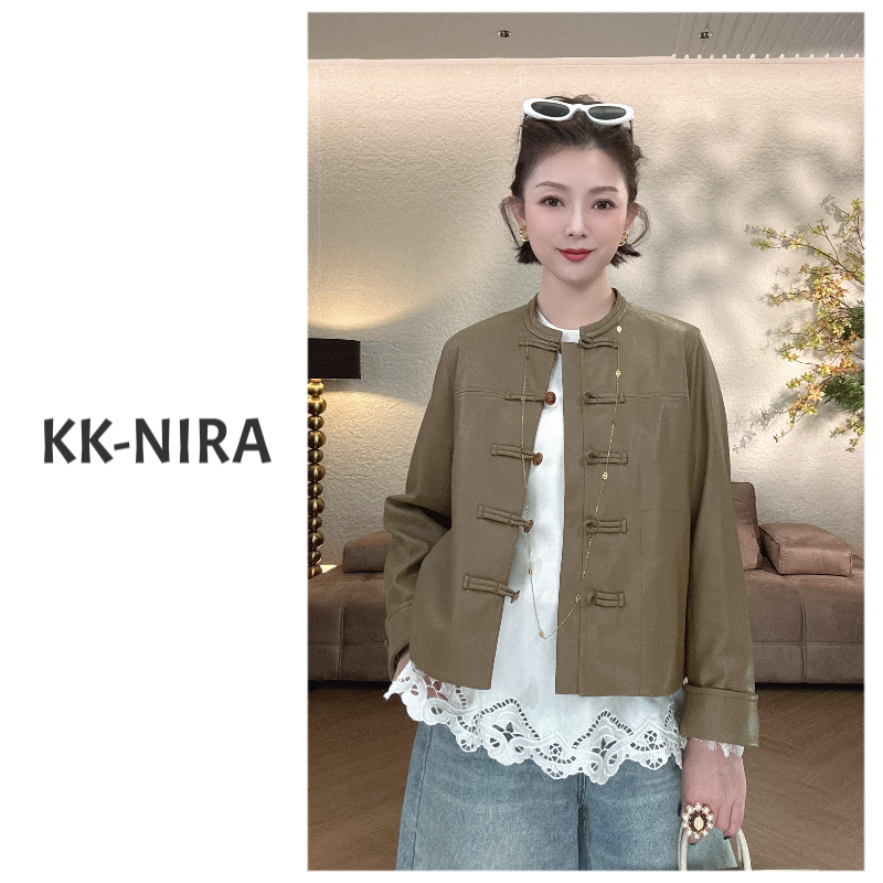 KK-NIRA  复古新中式盘扣国风棉衣外套