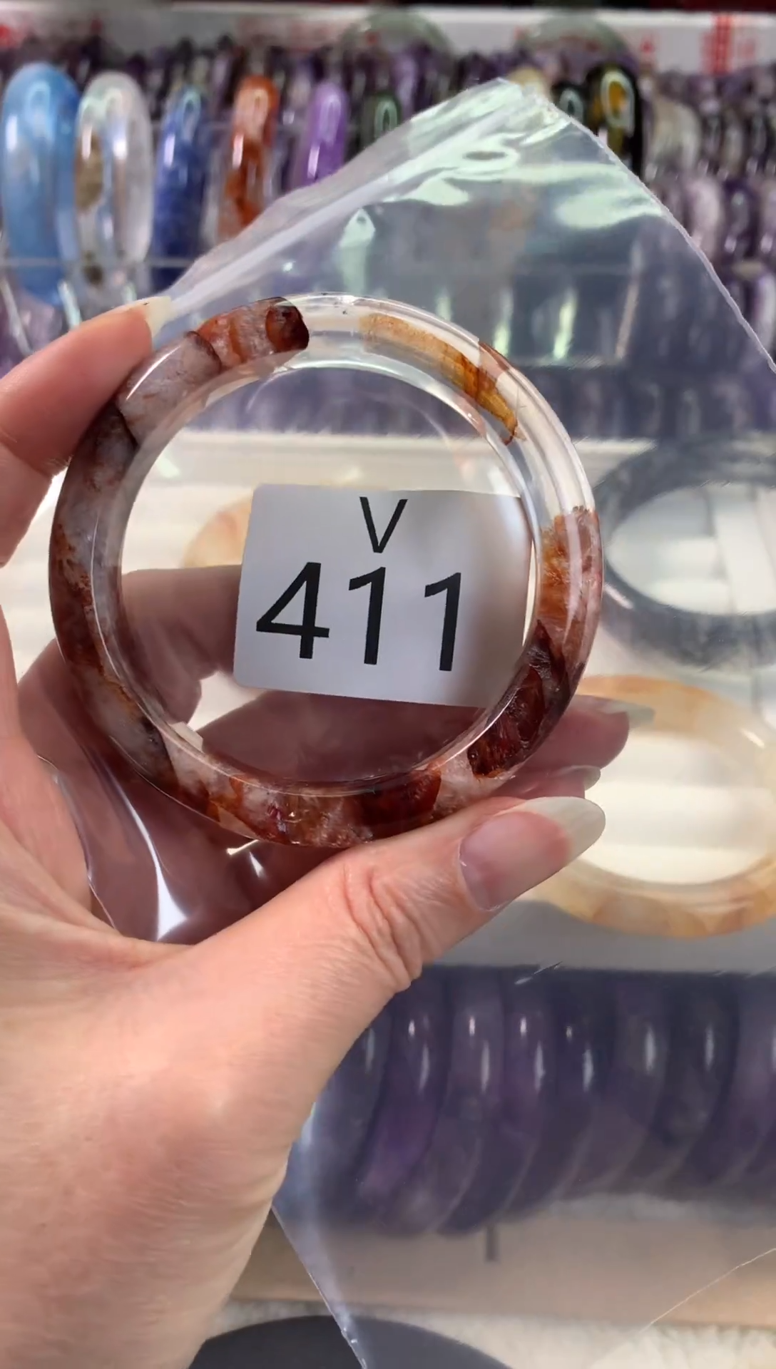 【闪购商品】水晶水晶手镯V未镶嵌411-56