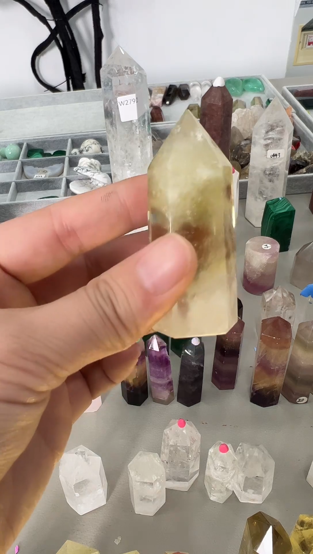 未镶嵌珠宝半成品水晶S248 约6.4cm