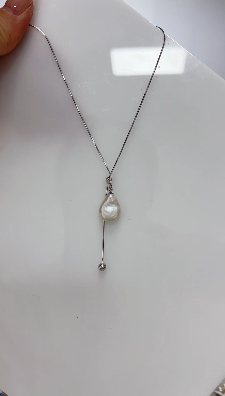 【闪购商品】淡水珍珠DA银S925镶嵌b387 珍珠套链