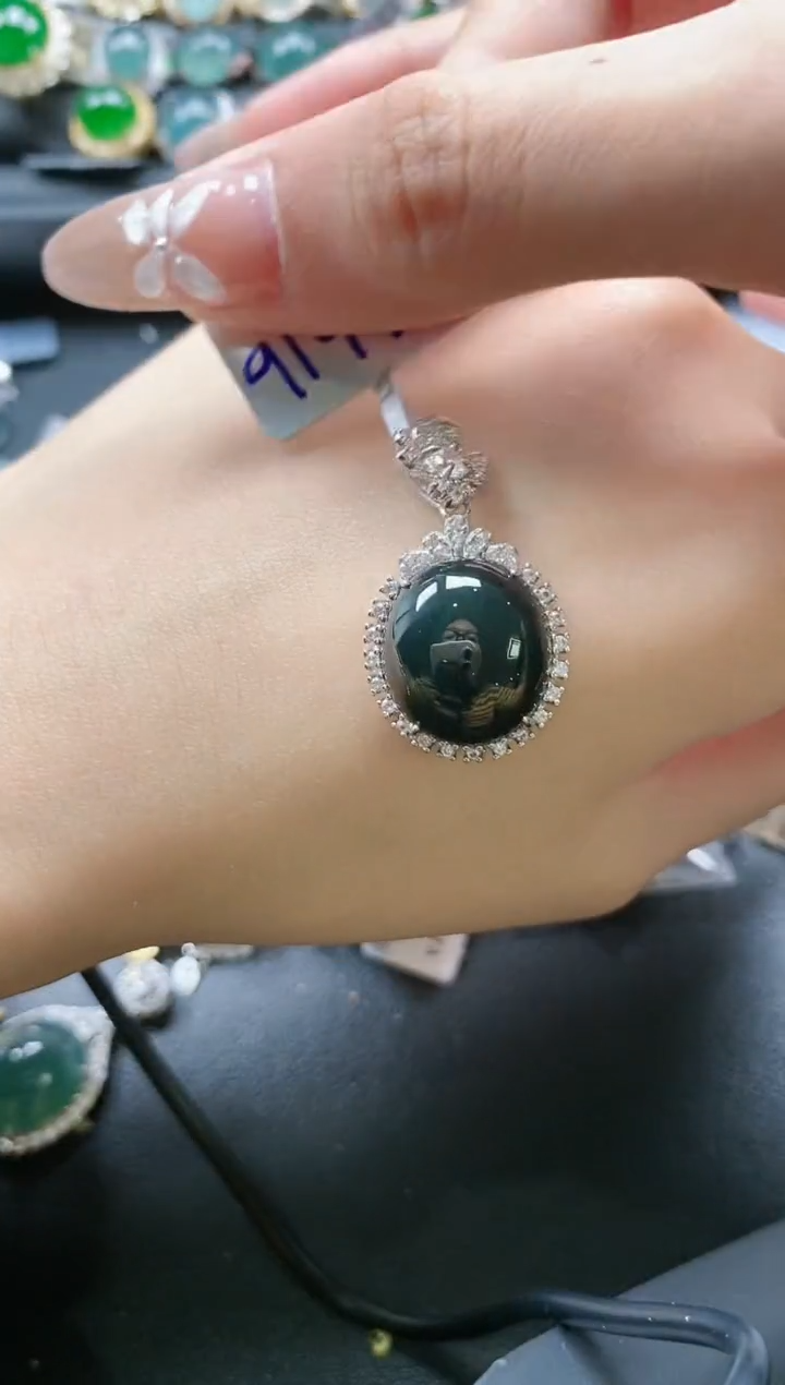 【闪购商品】翡翠戒指银S925镶嵌51511