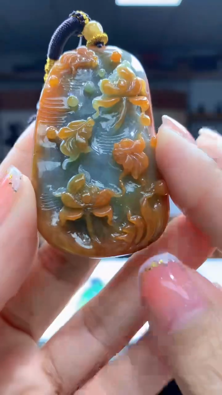 定制翡翠未镶嵌1087jj-毛货挂件89