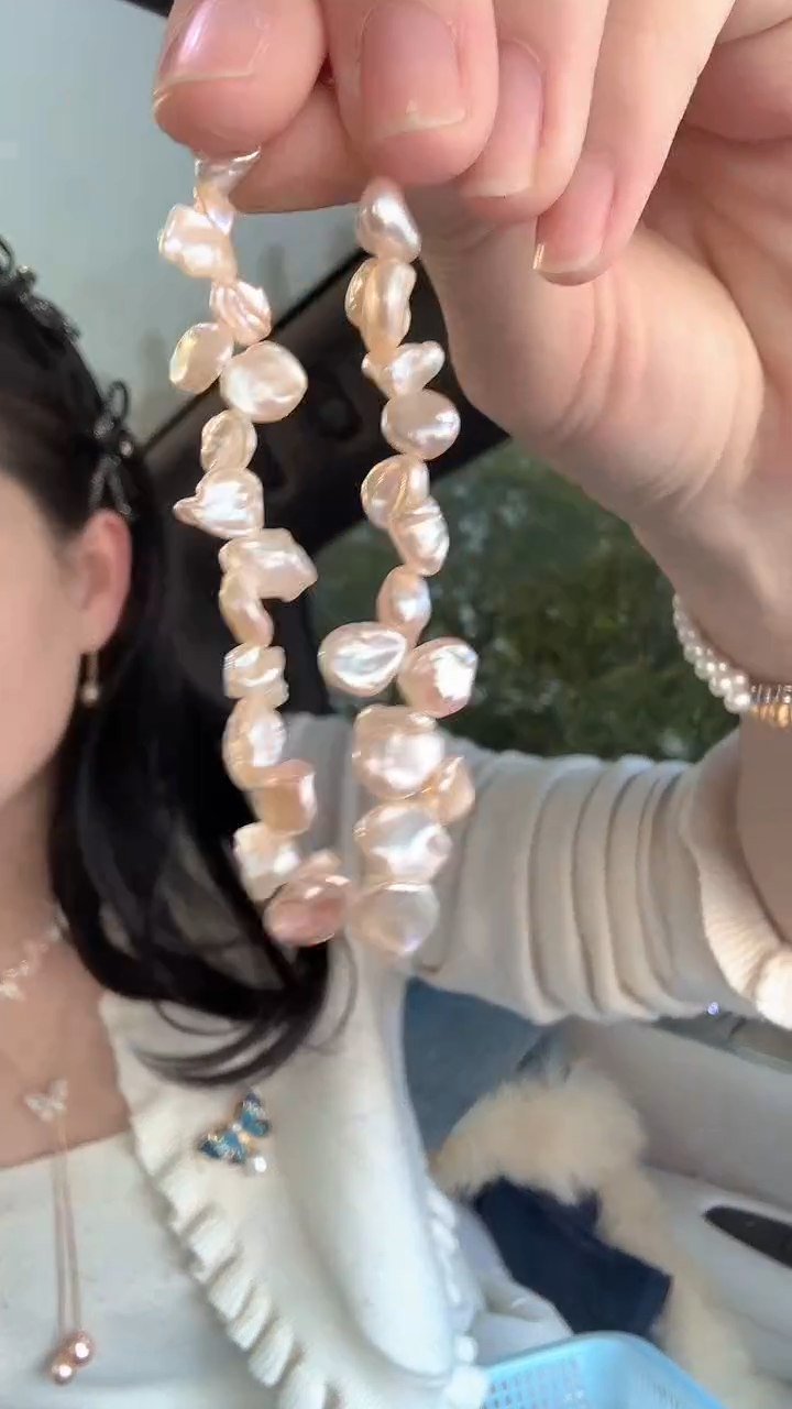 无吊坠925银中国红花瓣银项链