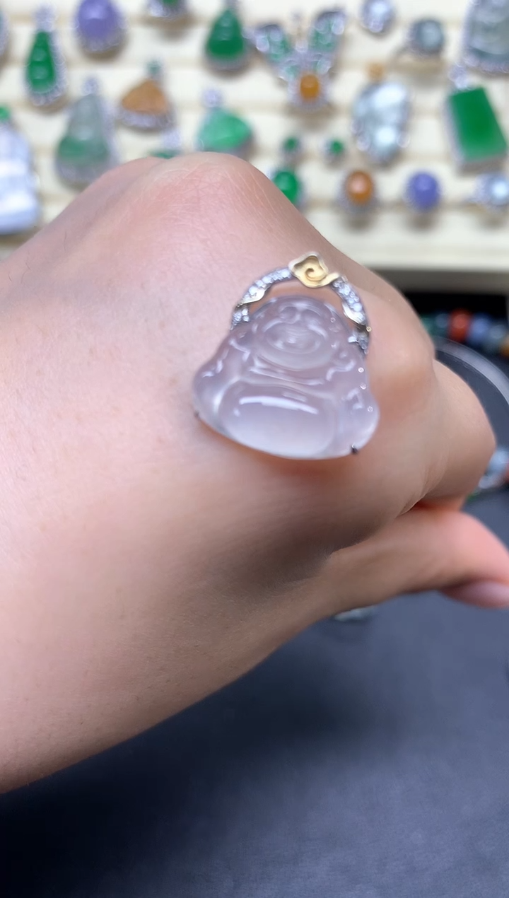 【闪购商品】翡翠吊坠(不含链)18K金镶嵌吊坠|2150+215