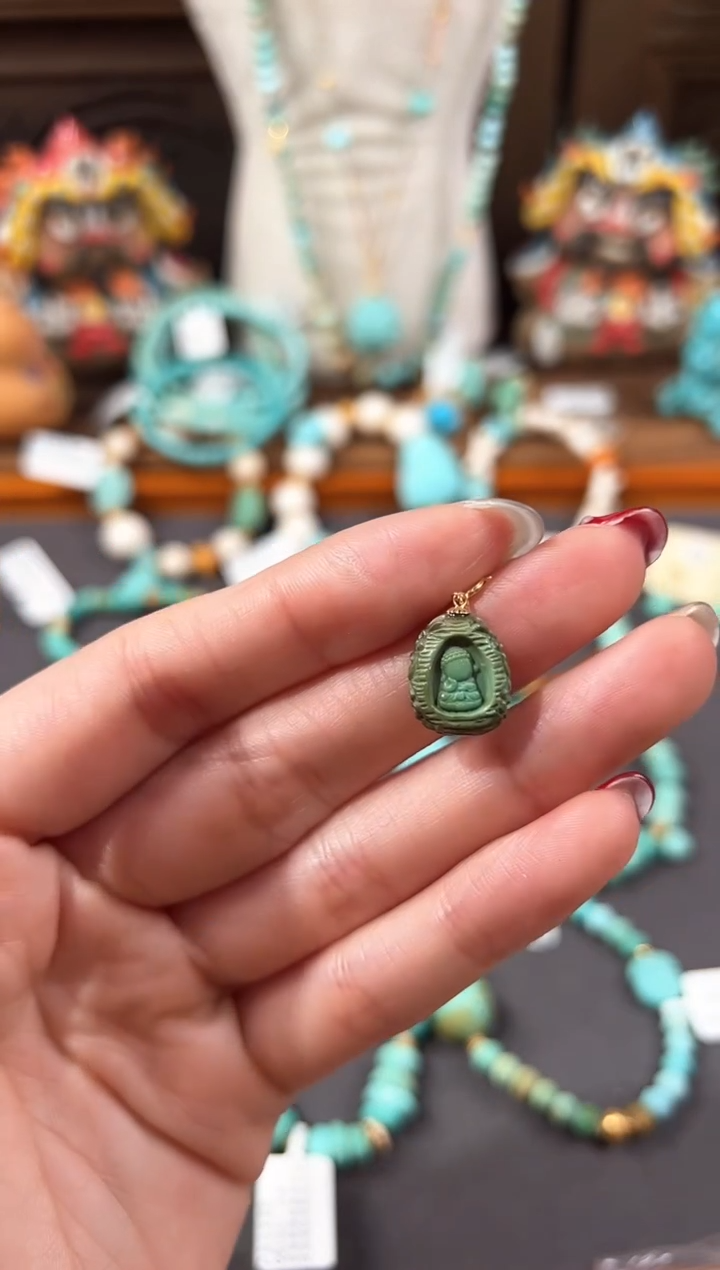 【闪购商品】绿松石提溜18K金镶嵌绿松石提溜