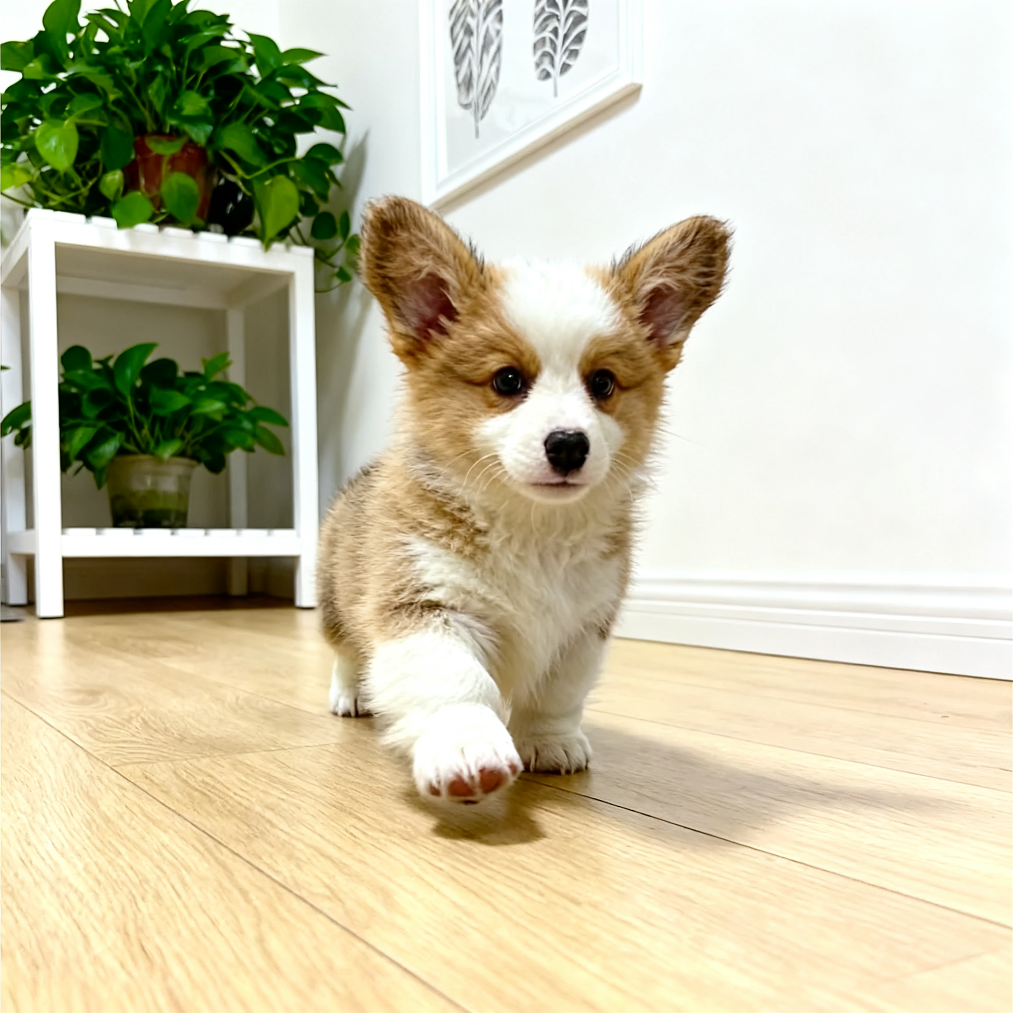 柯基幼犬不掉毛黄白威尔士小狗狗犬活物宠物犬家养活体狗两色便宜