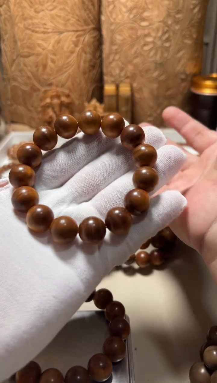 檀香木手串/手链微瑕1.5横纹黑肉