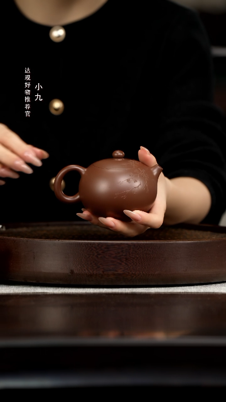 九DG266畏壶李玉祥西施（泥绘梅花）紫210