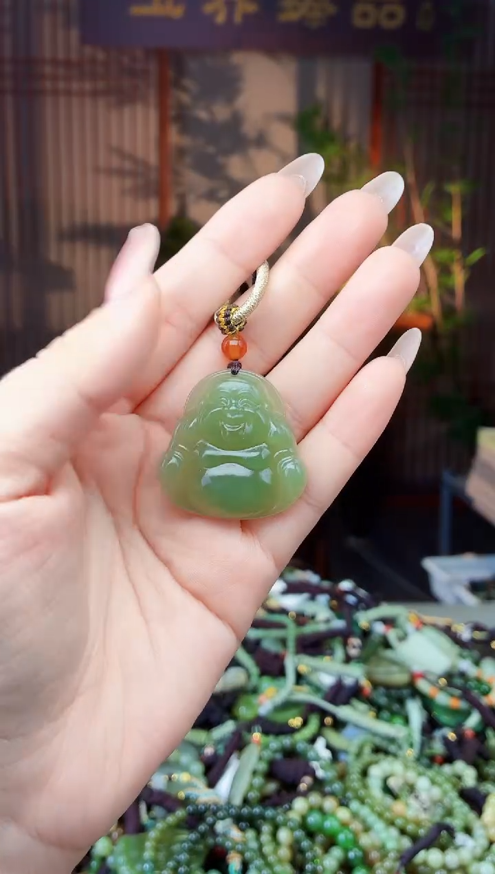 颈饰银S925镶嵌和田玉多样性发货拍一发一