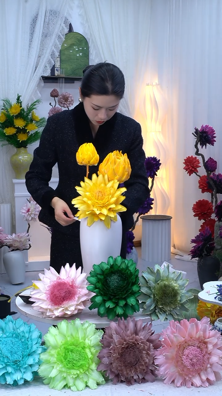 永生洋蓟橙色3头【微瑕】8633