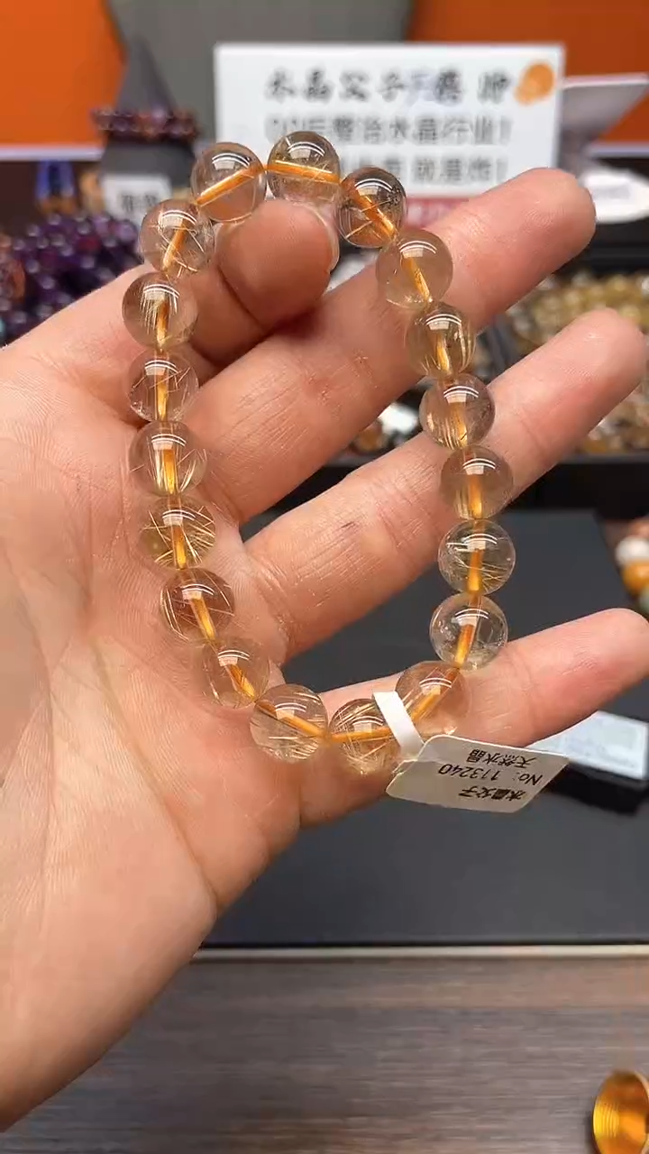 【闪购商品】水晶手串未镶嵌90 金发 10mm