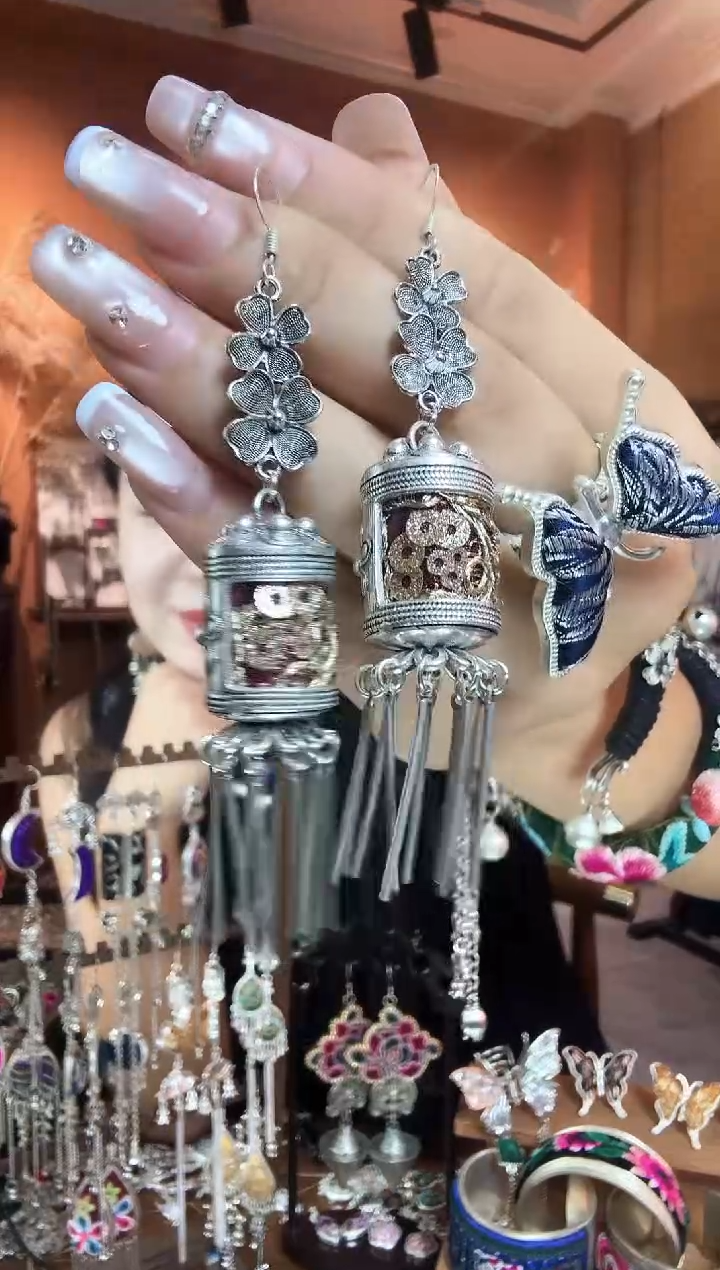 刺绣纯手工民族风耳环