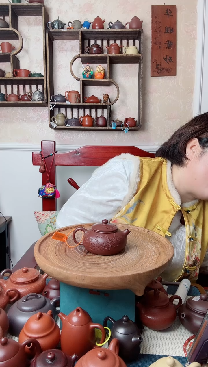 茶壶紫砂可****夜紫朱泥  寒江  200CC