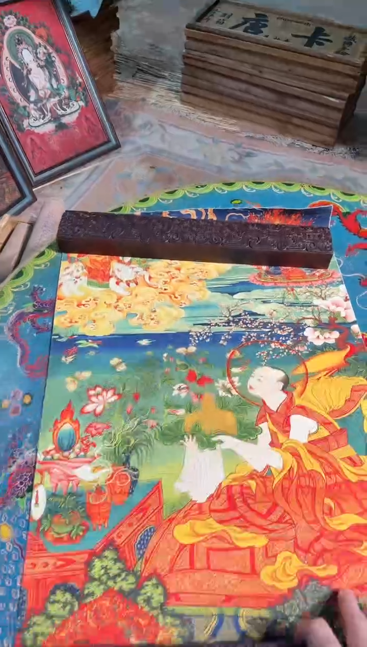 卷轴画卷轴画天天的唐卡tk16