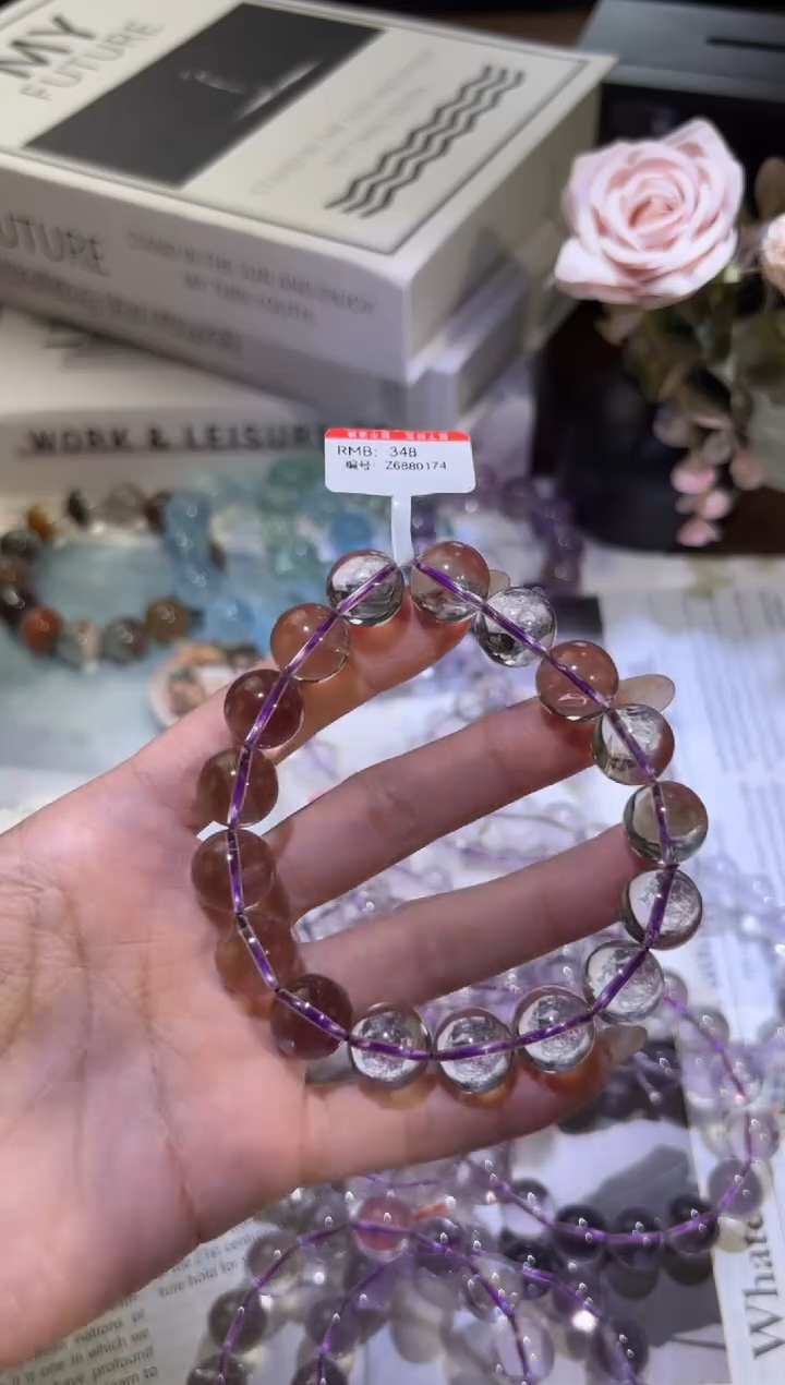 未镶嵌手链水晶13m波紫
