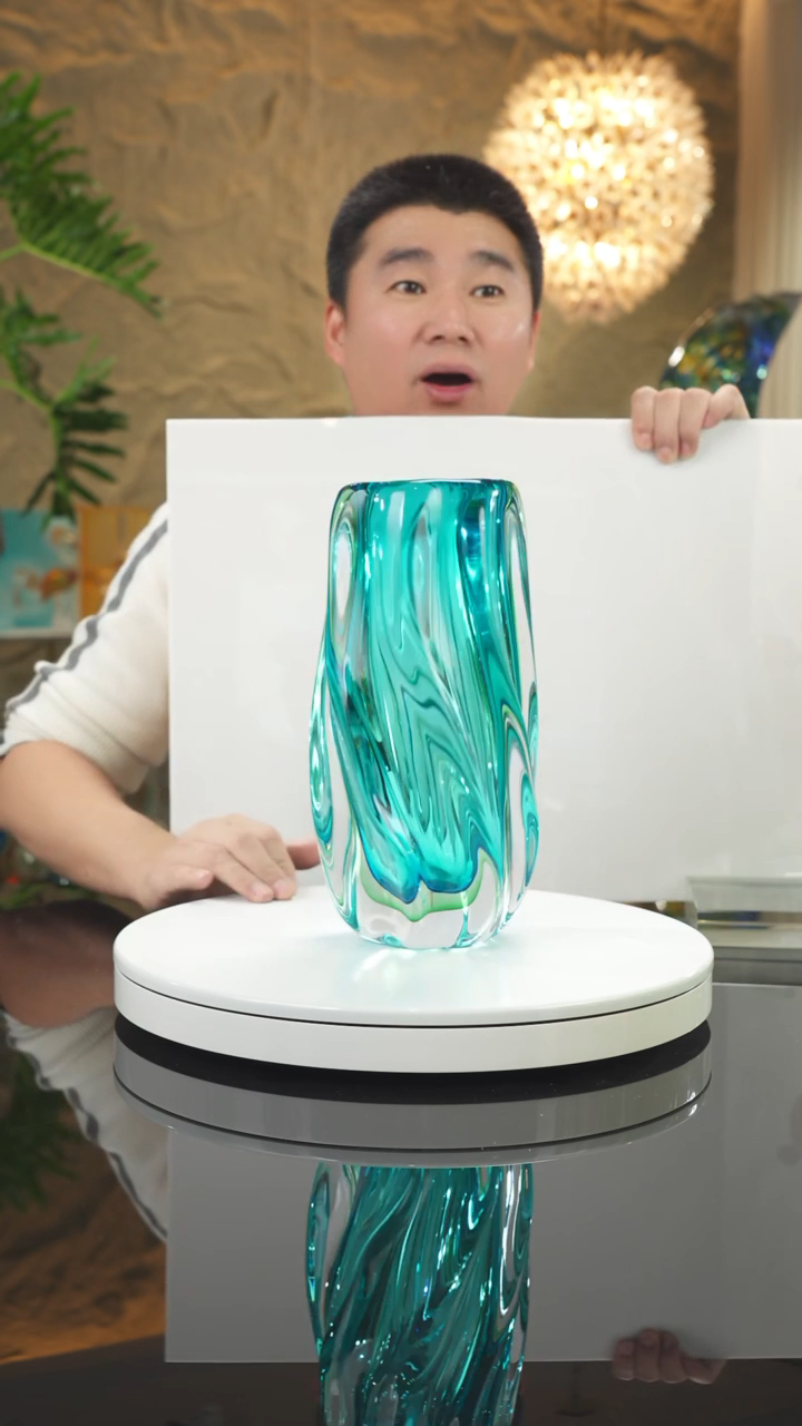 【闪购商品】摆件福利蓝绿花瓶