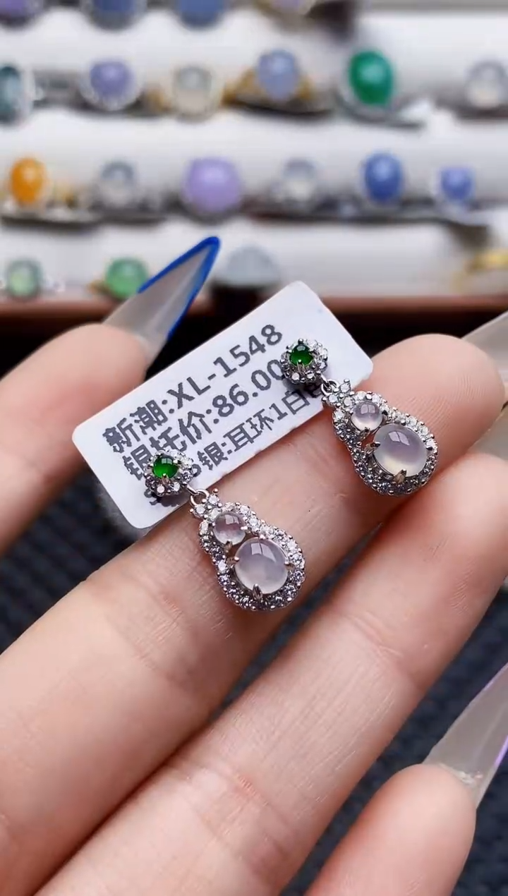 银S925镶嵌戒指翡翠0852