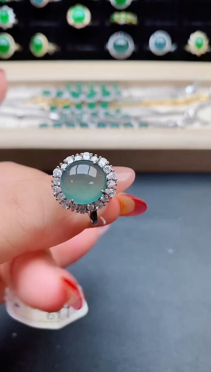 【闪购商品】翡翠戒指银S925镶嵌1321321