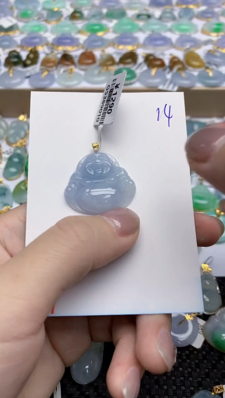 【闪购商品】翡翠颈饰18K金镶嵌天然翡翠A货