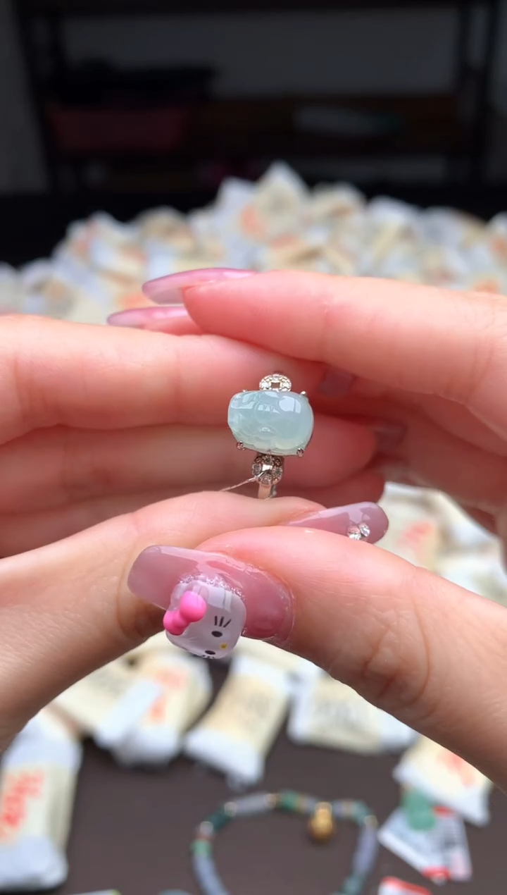 【闪购商品】翡翠戒指银S925镶嵌—