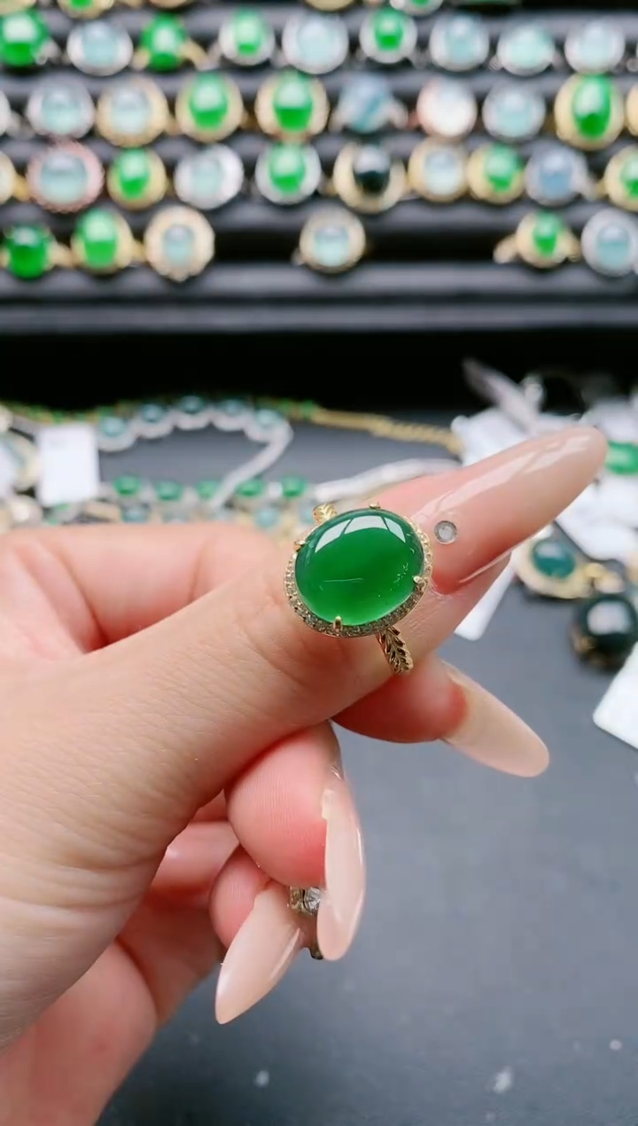 【闪购商品】翡翠戒指银S925镶嵌1111111