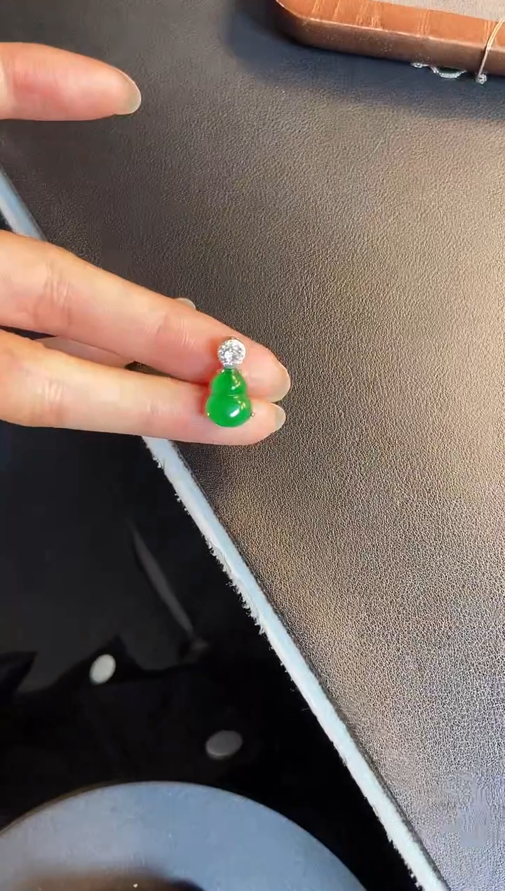 吊坠(不含链)银S925镶嵌翡翠1