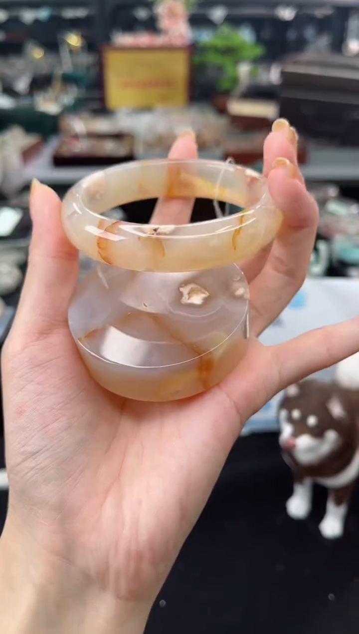 【闪购商品】石英质玉手镯未镶嵌60圈口（赠品镯心）3572462