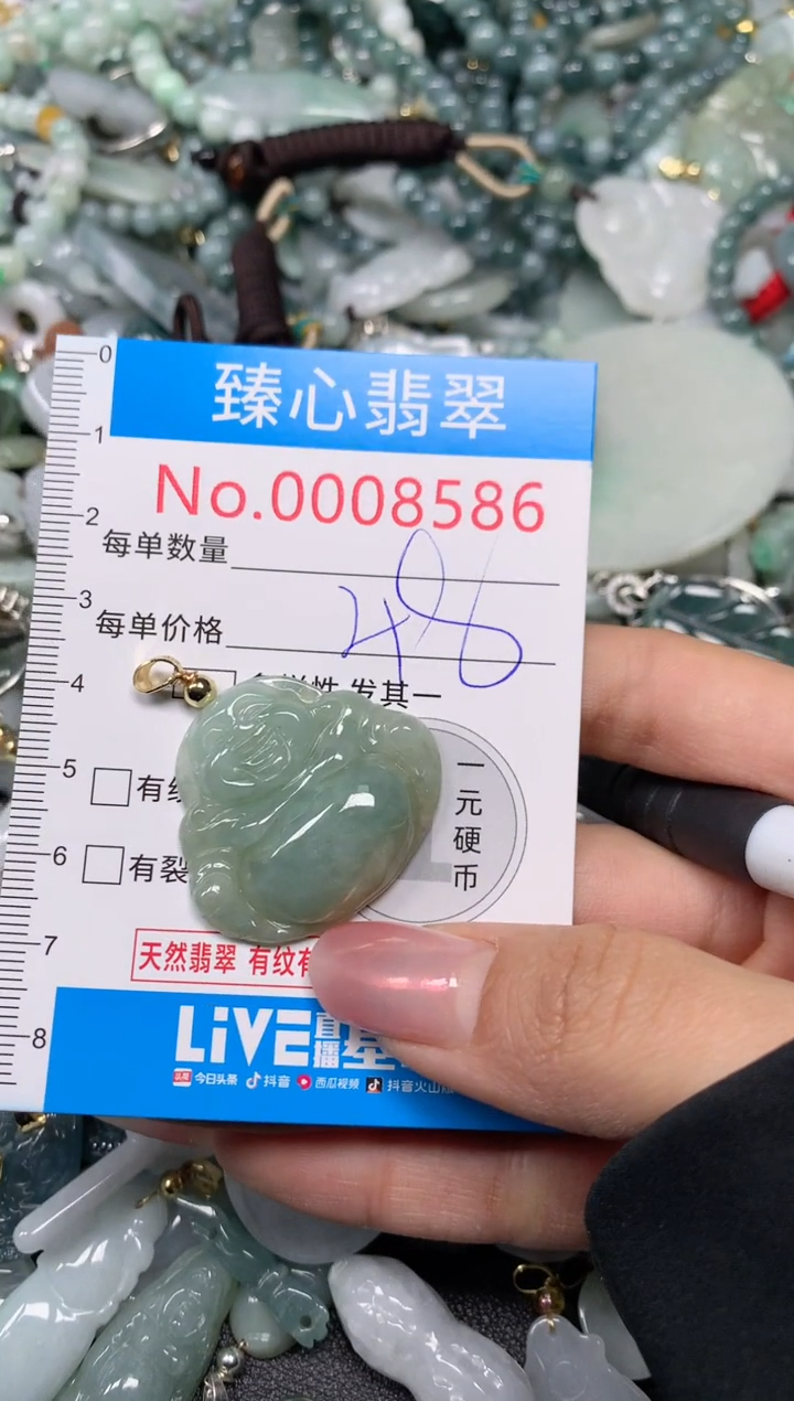 【闪购商品】翡翠颈饰未镶嵌含绳0008586