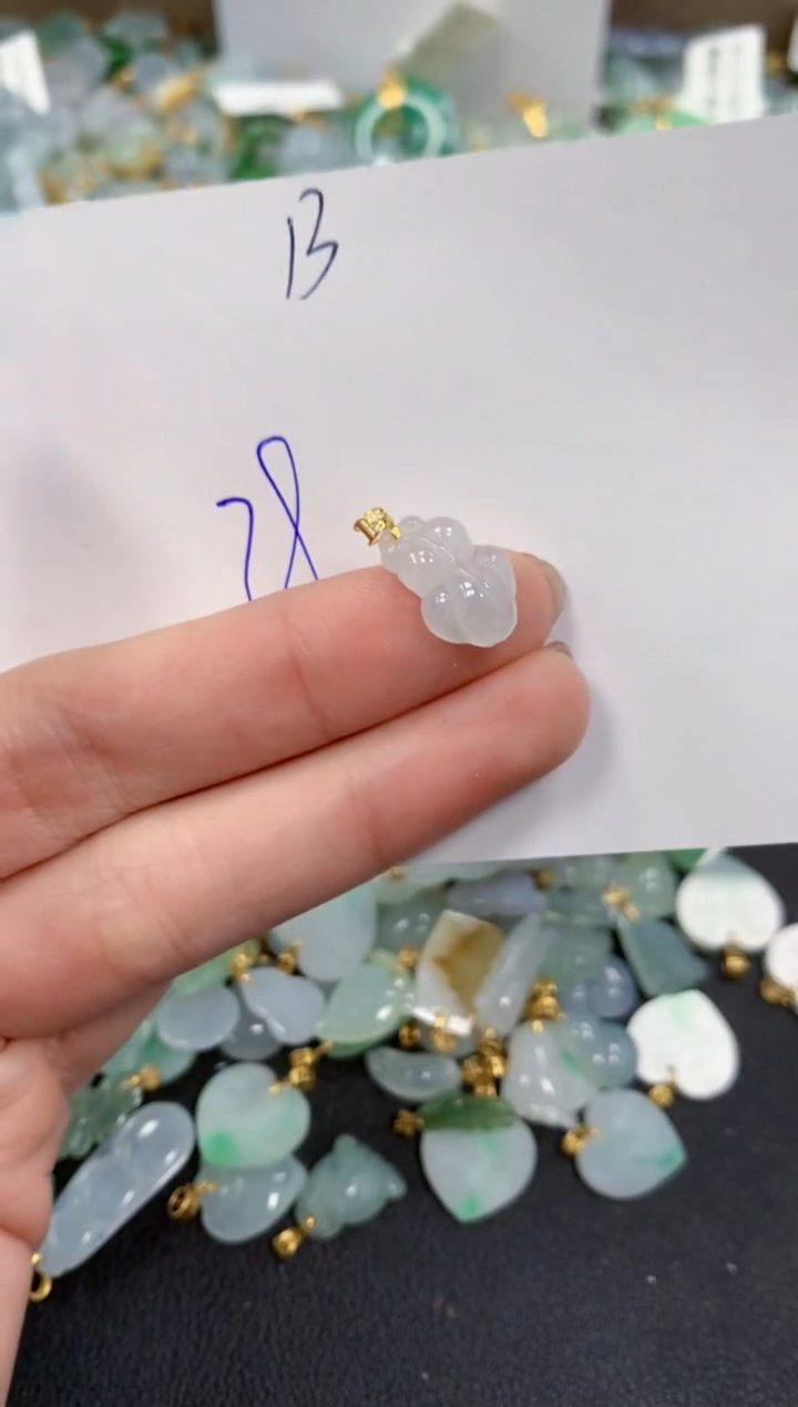 【闪购商品】翡翠颈饰18K金镶嵌 天然翡翠A货