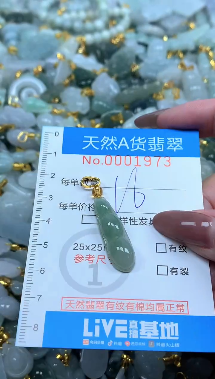 颈饰未镶嵌翡翠净货挂件-1973