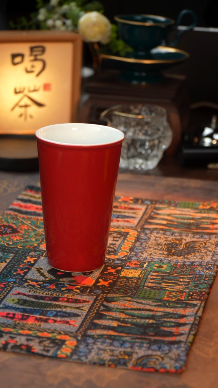 江壶见陶瓷宣德红可乐杯