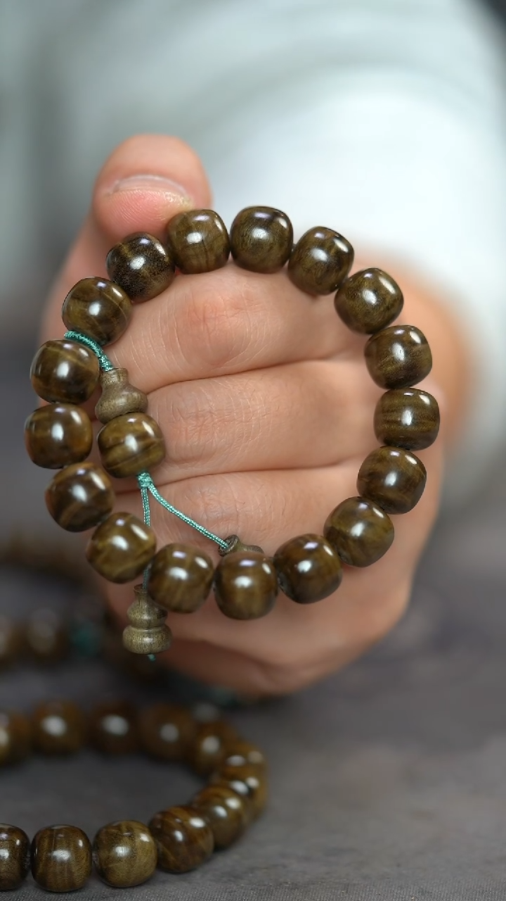 【闪购商品】金丝楠手串/手链阴沉木水波纹12/13精工老型单圈