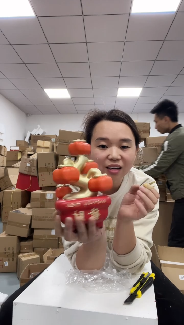 树脂BJ2185A柿子发财树孤品