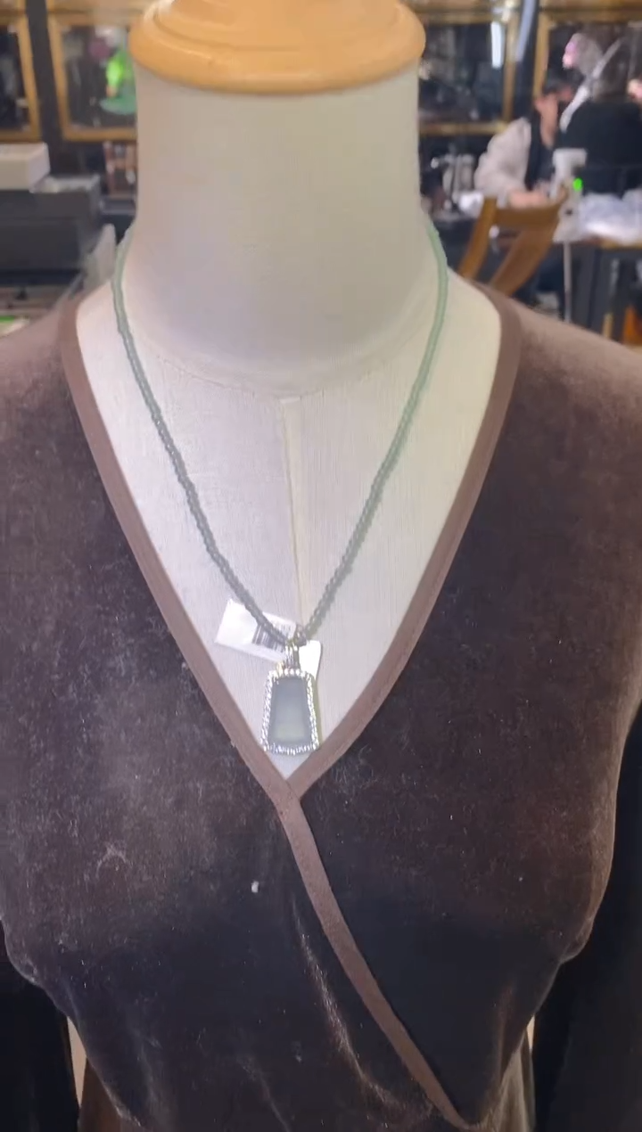 【闪购商品】翡翠套链银S925镶嵌052（多样性发货）