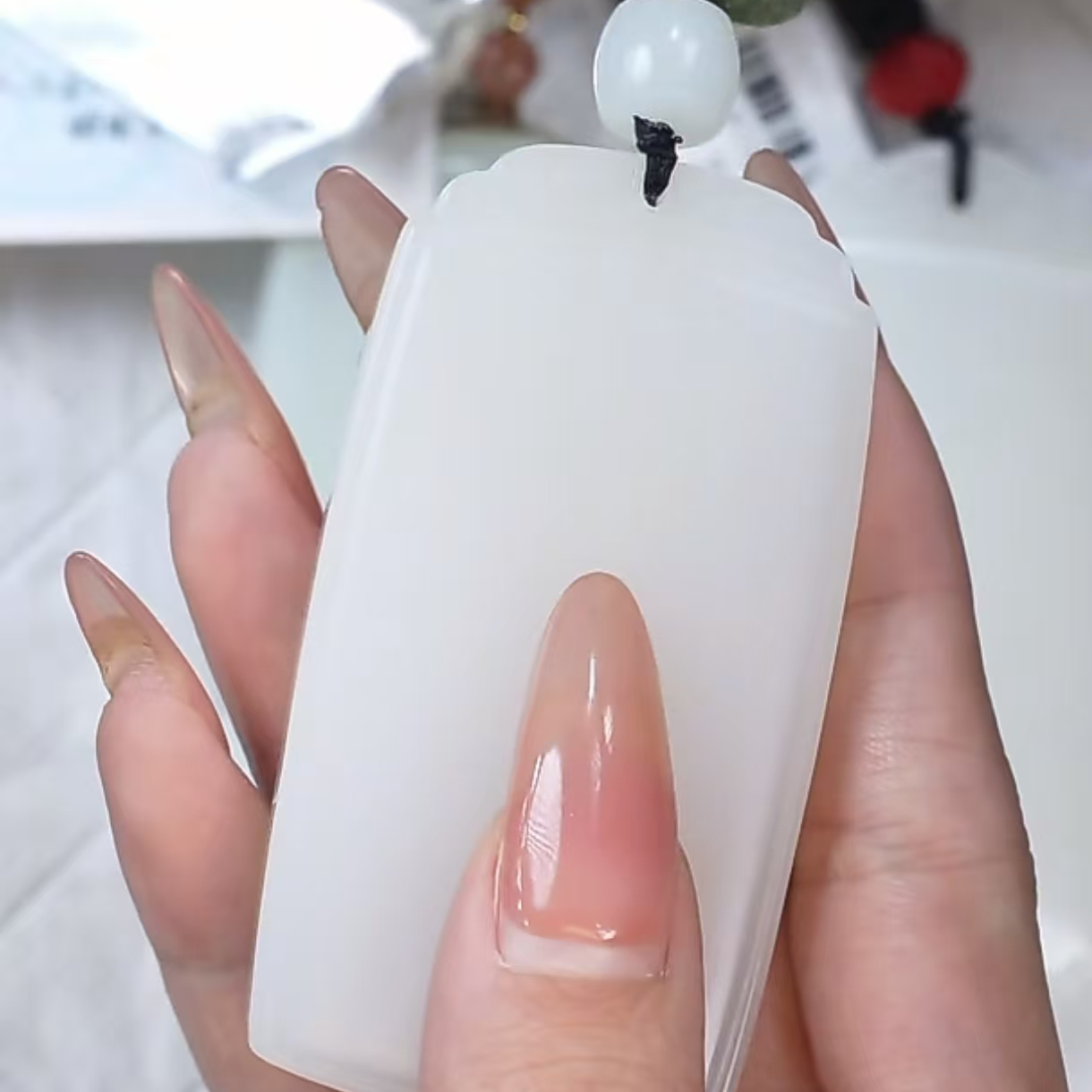 创汇和田玉无事牌1 