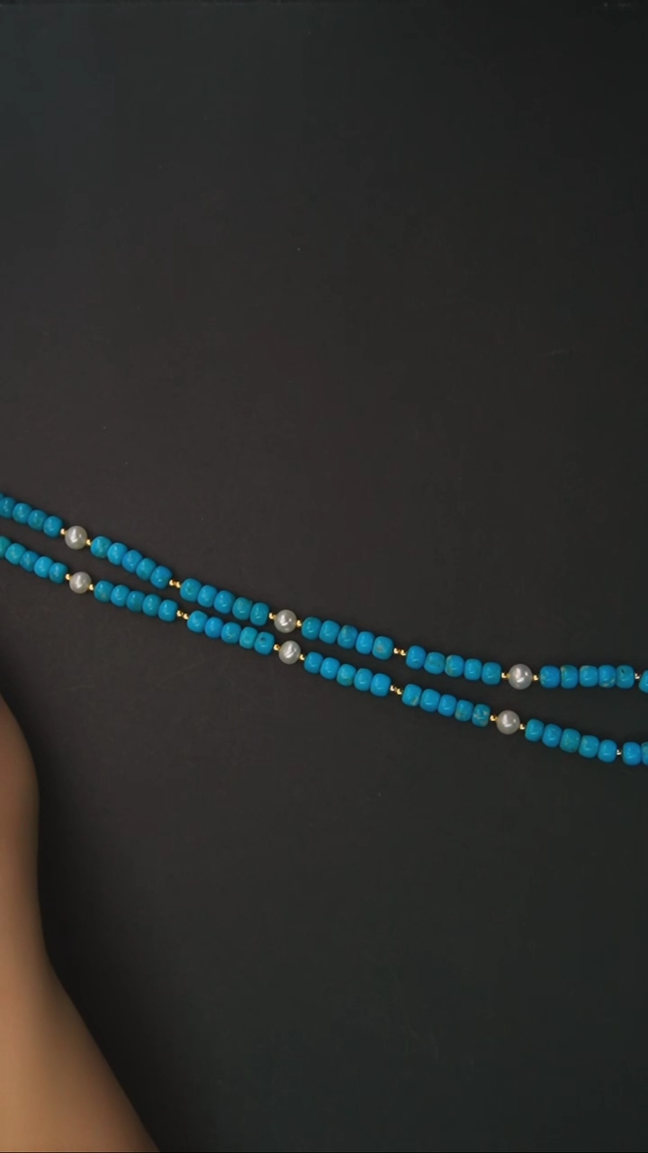 【闪购商品】绿松石项链银S925镶嵌发货一件