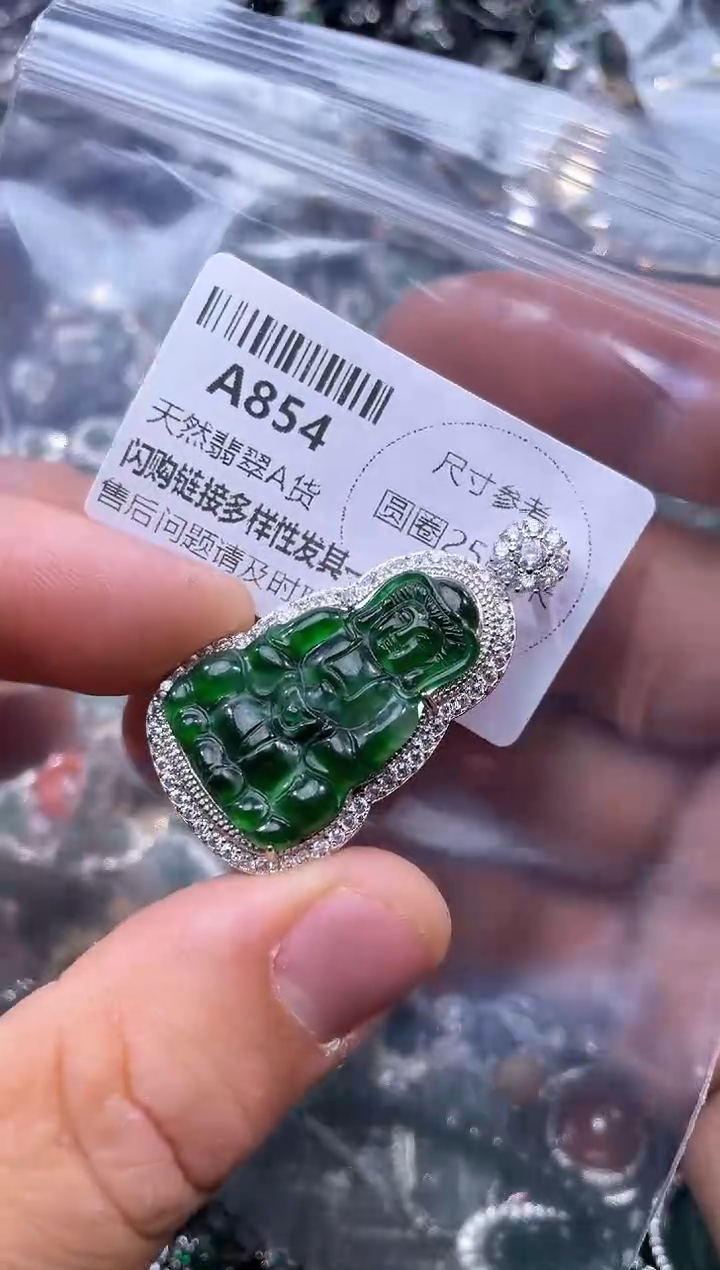 【闪购商品】翡翠颈饰未镶嵌A854吊坠