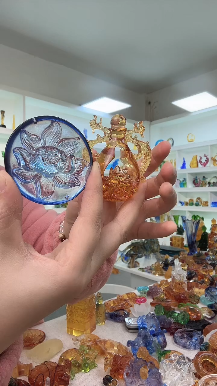 手工艺品琉璃两个