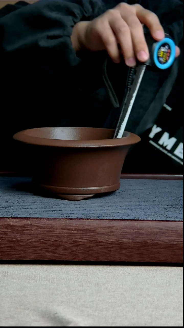 紫砂花盆14.5*7.5内径尺寸 紫色