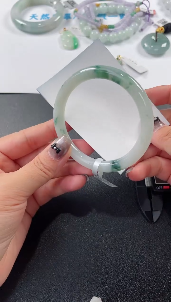 未镶嵌手镯翡翠基地发货H2775 56+