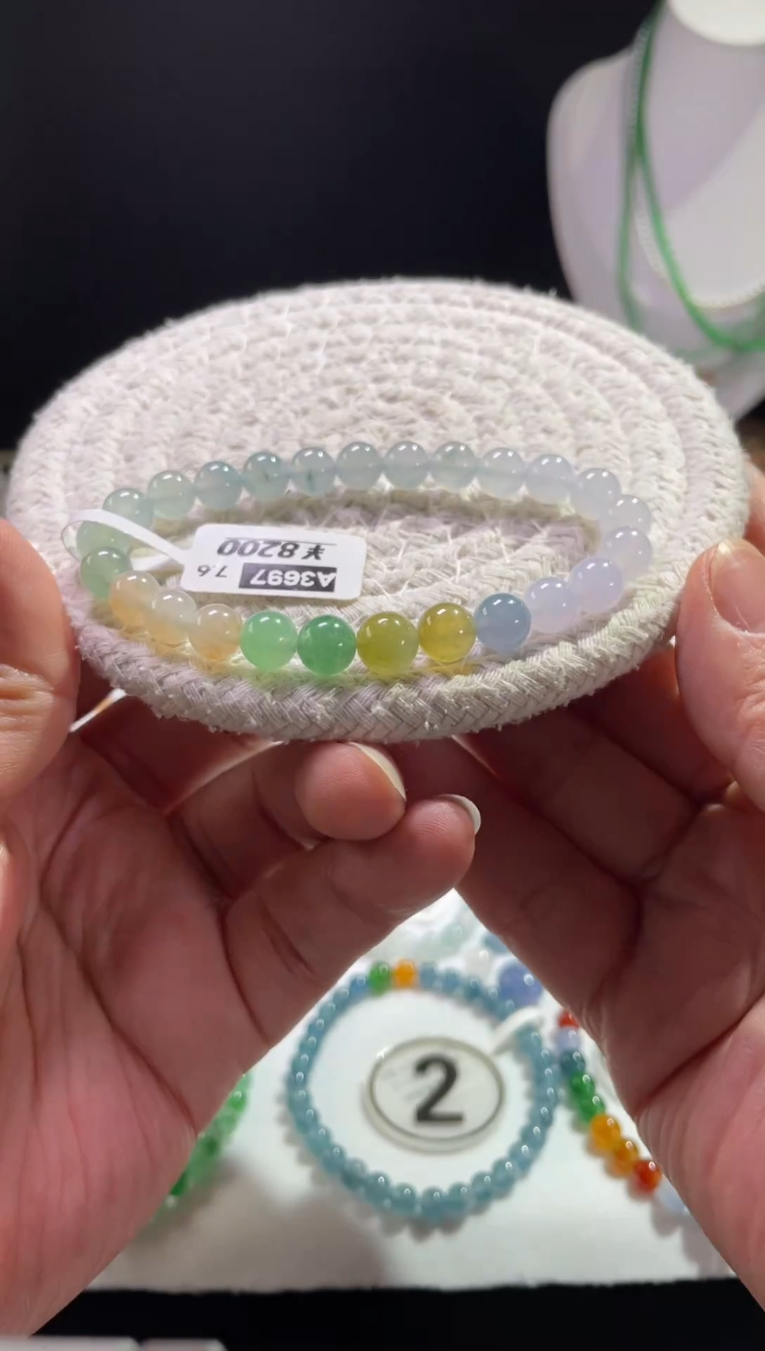 未镶嵌手链翡翠酷****?A3697