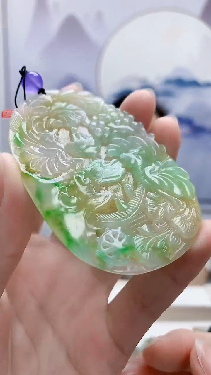 未镶嵌定制翡翠5160ry-毛货挂件148