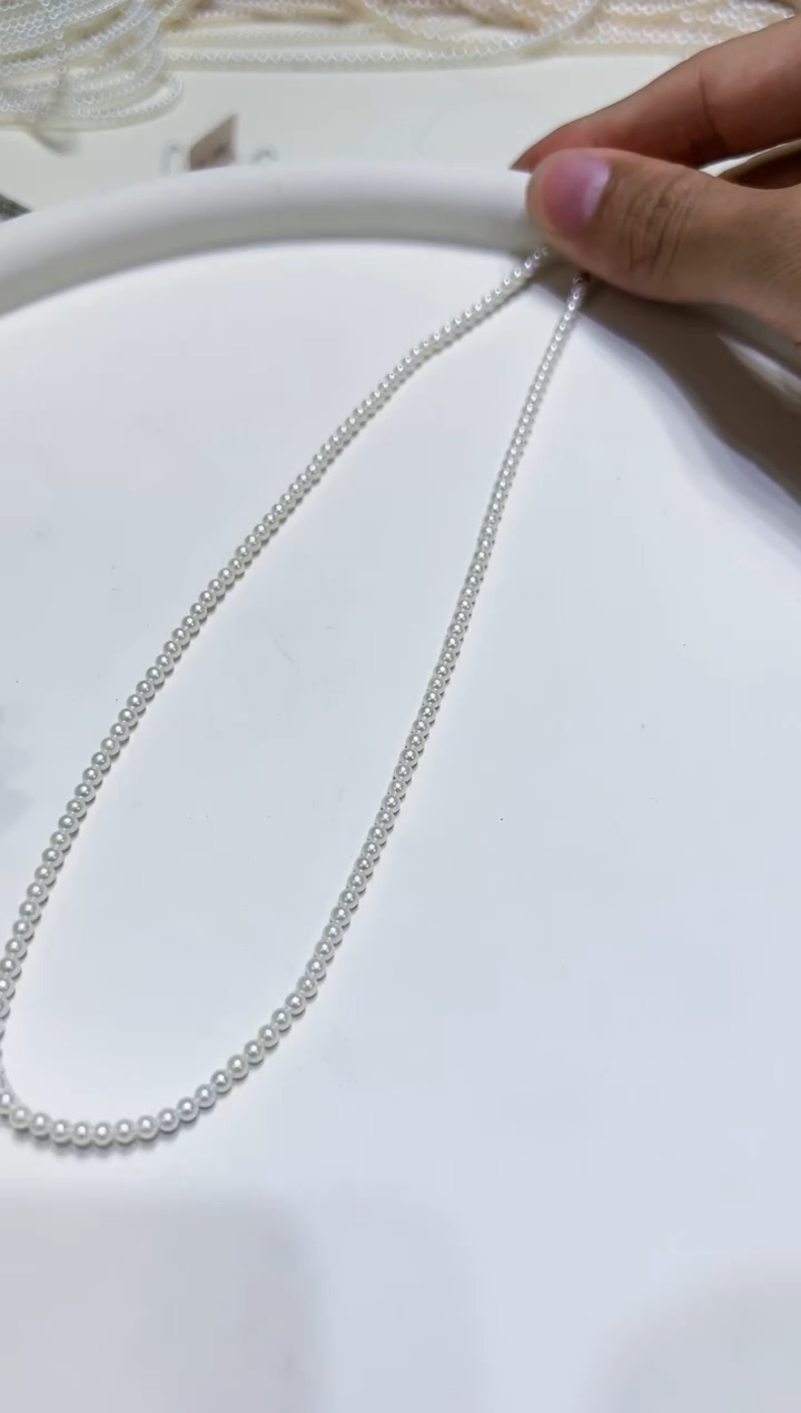 【闪购商品】淡水珍珠颈饰18K金镶嵌2-3mm18k珍珠延长链