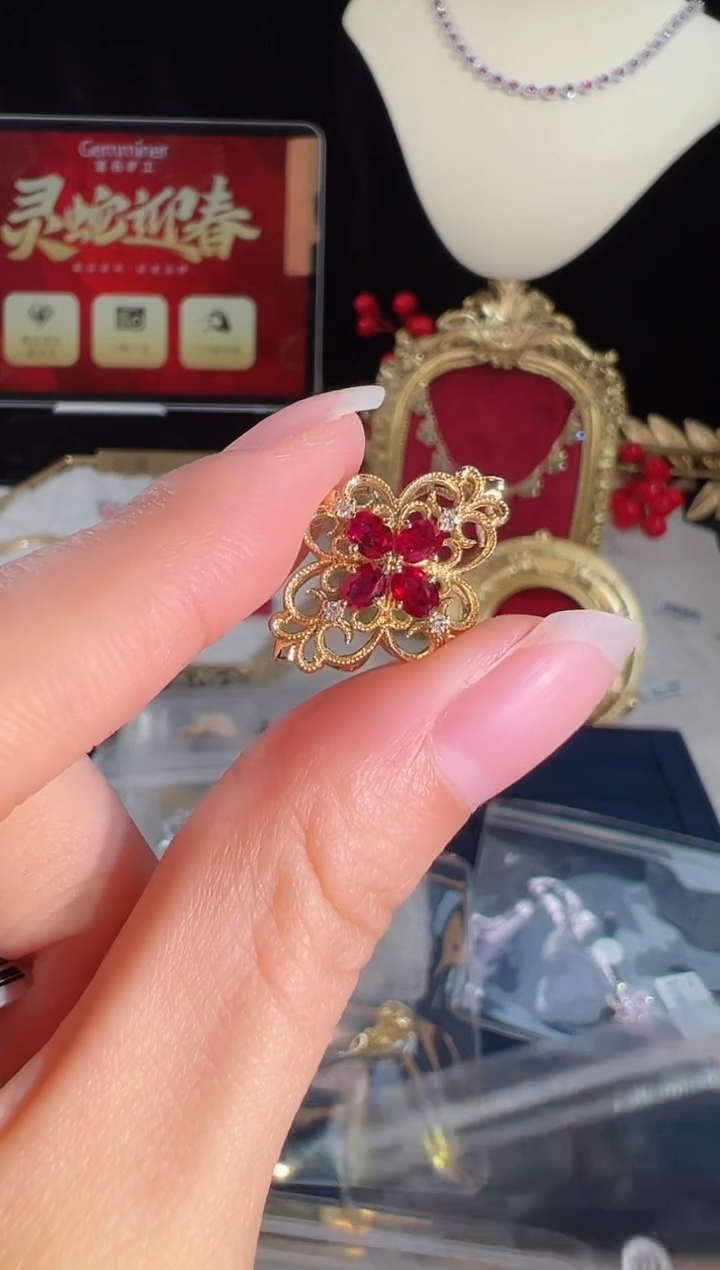 【闪购商品】红宝石颈饰18K金镶嵌BN17236#-#78