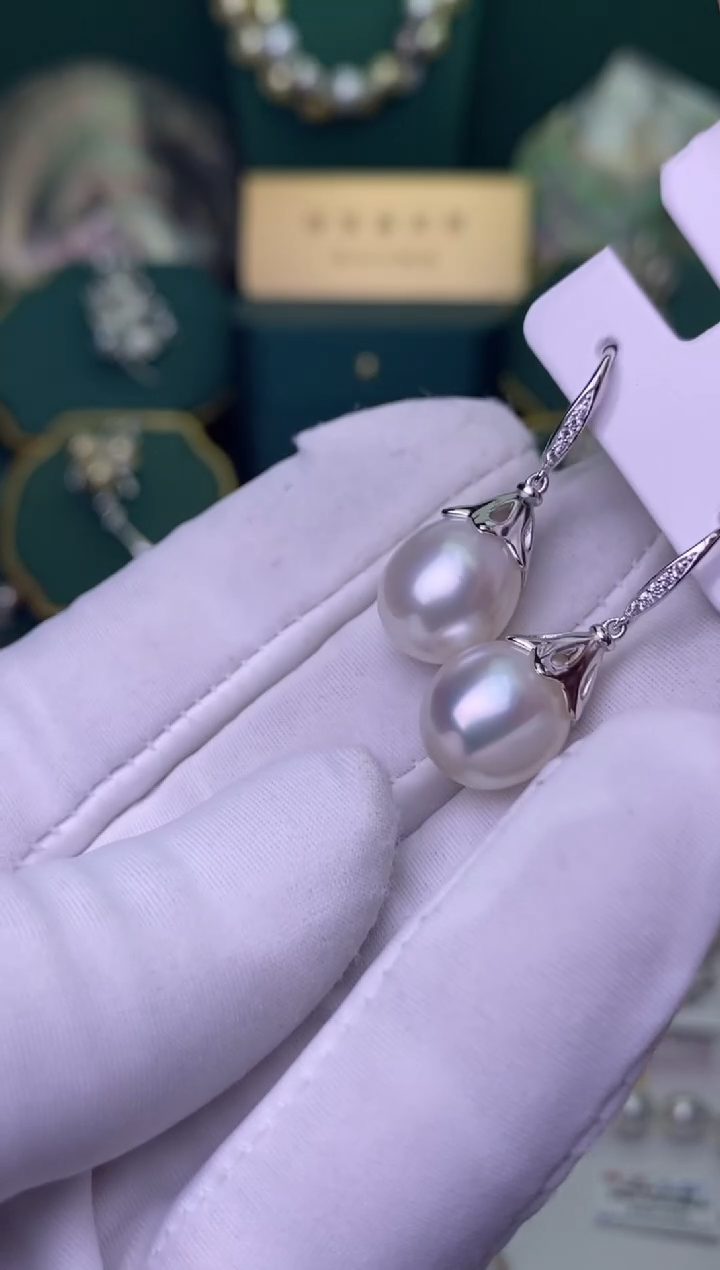 【闪购商品】海水珍珠耳饰银S925镶嵌1