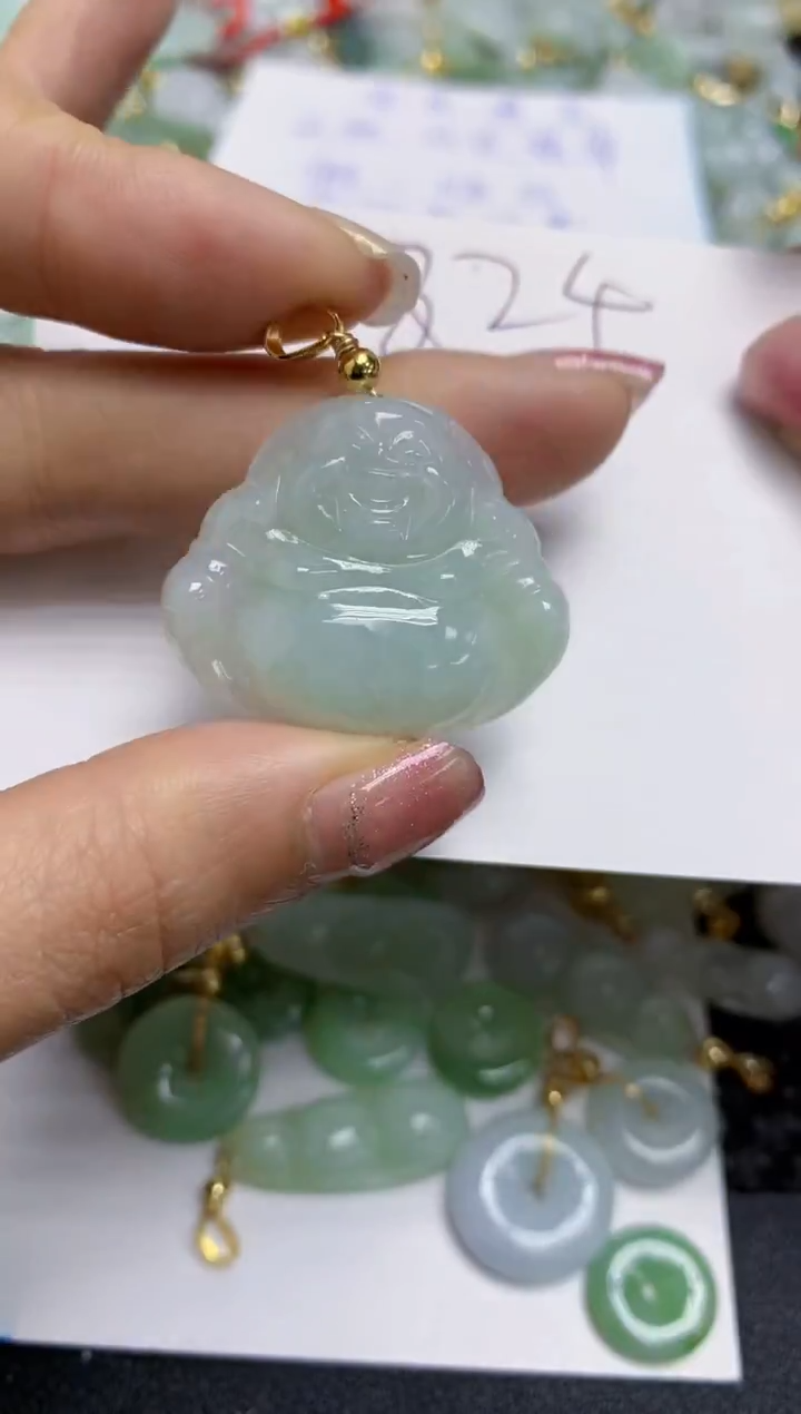 【闪购商品】翡翠颈饰合金天然翡翠A货