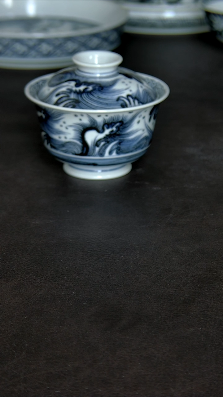 其他瓷海浪马蹄盖碗